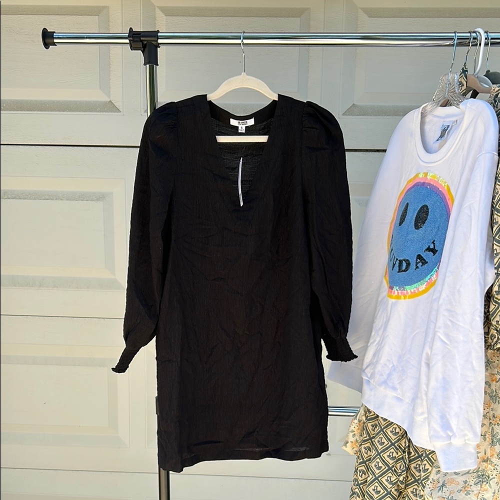 BB Dakota Black Textured Dress